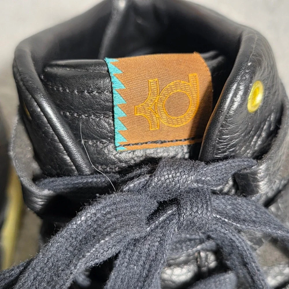 Nike KD Kevin Durant VII‎ Lifestyle Men's Black Leather 653871-001 Sz 11.5